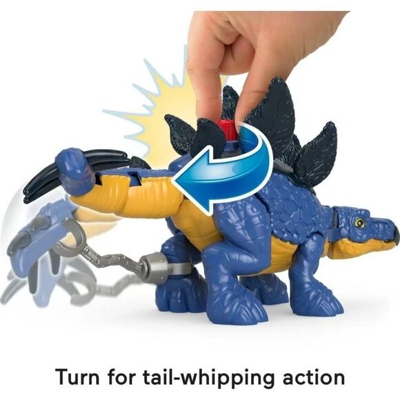 Imaginext Jurassic World Dominion Stegosaurus Dinosaur & Dr. Grant Poseable Gift - Picture 3 of 5